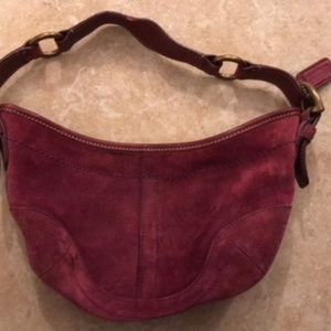 COACH Bag Purple Suede
